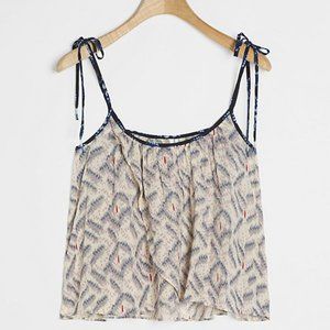 NWT Anthropologie Auden Boho Cropped Tank LG NEW